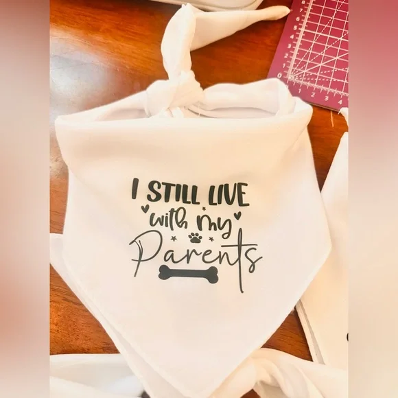 Zero Barks Given Dog Bandana - White - Picture 3 of 4